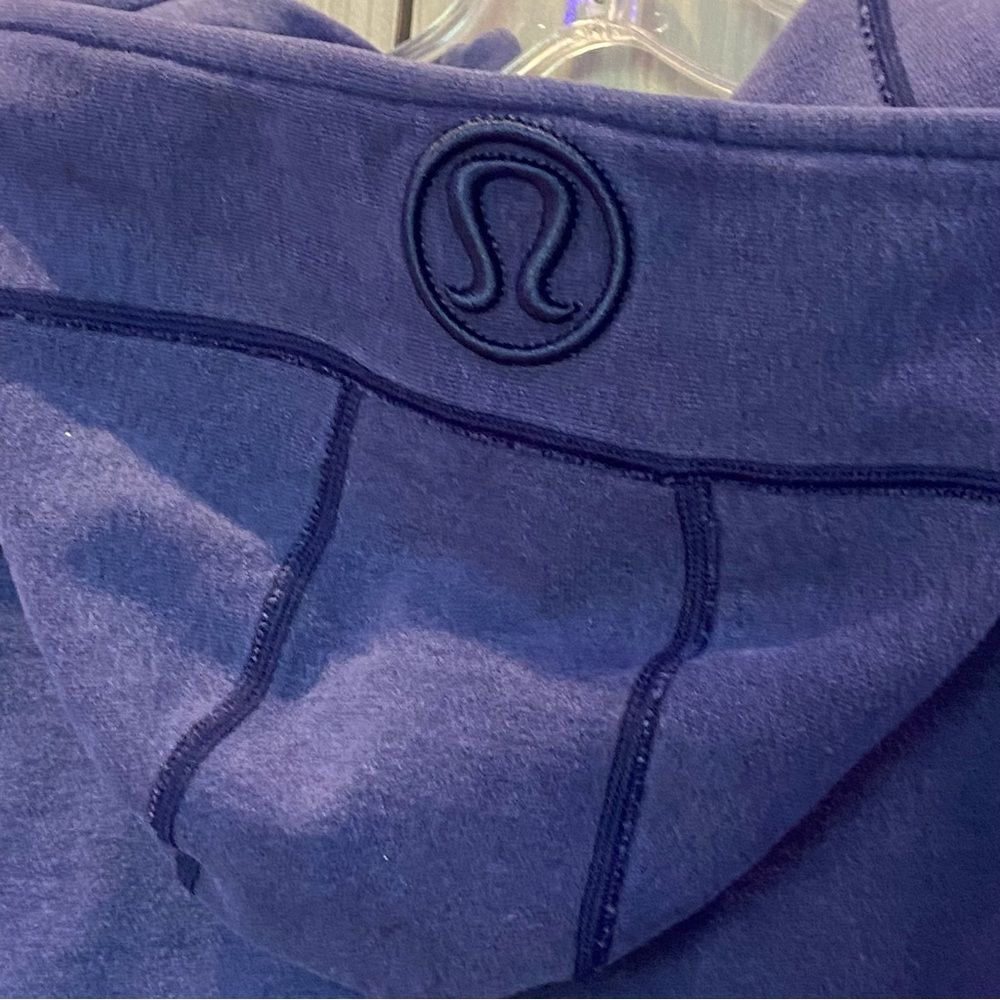Lululemon Blue Hooded Cuddle Up Size 12 Scuba Zip Jacket - Picture 4 of 10
